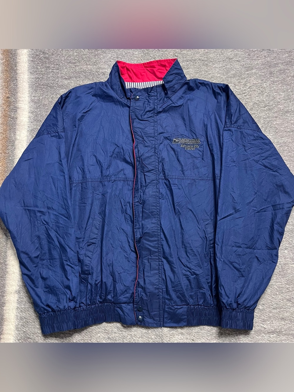 Vintage Uniform Jacket U.S. Mail Letter Carrier Navy Blue Large Salt Lake City